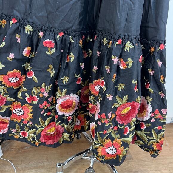 Anthropologie Karolina Black Embroidered Cut Out Dress by Geisha Designs - Picture 10 of 12